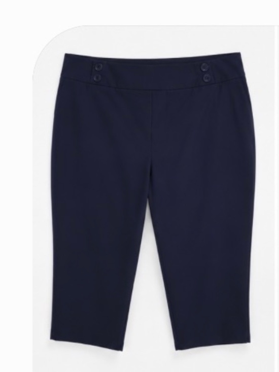 Rekucci Pants - Rekucci Women's Size 16 Tall Navy Pull-On Capri Pants Career Casual